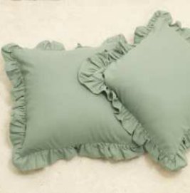 Throw Pillow Covers · Solid Ruffled — Sage Green
