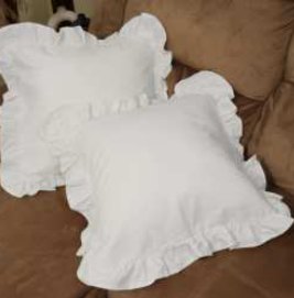Geometric Pattern Pillow Covers — White