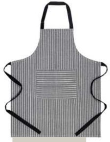 Big Striped Apron — Black / White
