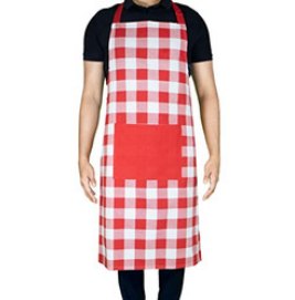 Kitchen Apron · Buffalo Checked — Red/White