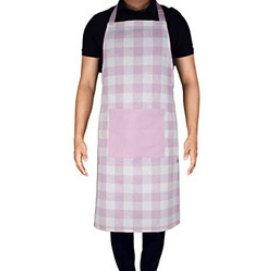 Kitchen Apron · Buffalo Checked — Lilac/White