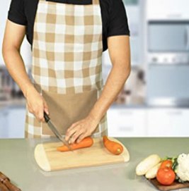 Kitchen Apron · Buffalo Checked — Beige/White