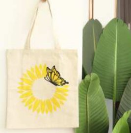 Printed Jute Bag — Sunflower