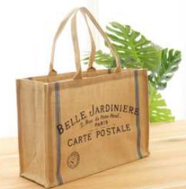 Printed Jute Bag — Paris Postal Card