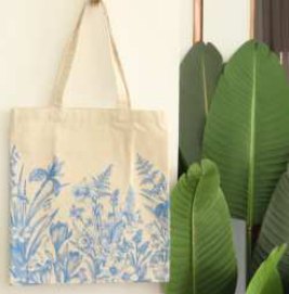 Printed Jute Bag — Floral