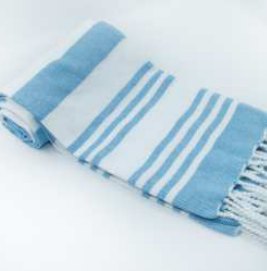 Beach Towels · Stripe — Teal/White