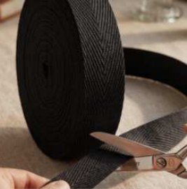Cotton Twill Tape — Black